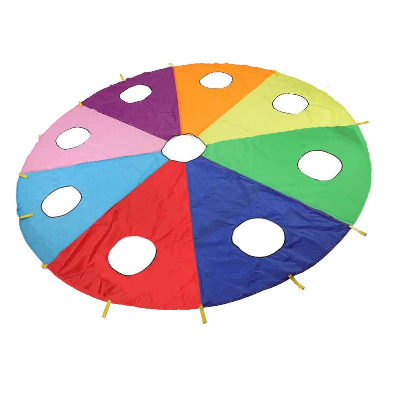 

2m 3m 3.6m Rainbow Umbrella With Holes Gopher Game Outdoor Sports Sensory Training Equipment Gopher Rainbow Umbrella