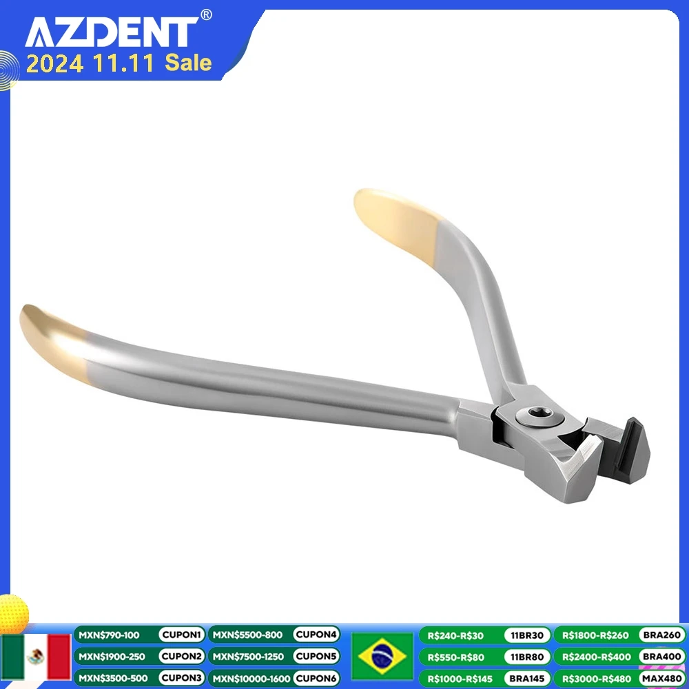 AZDENT Dental Distal End Cutting Pliers Orthodontic Dental Forceps Stainless Steel Wire Filament Cutter Tools for Dentist