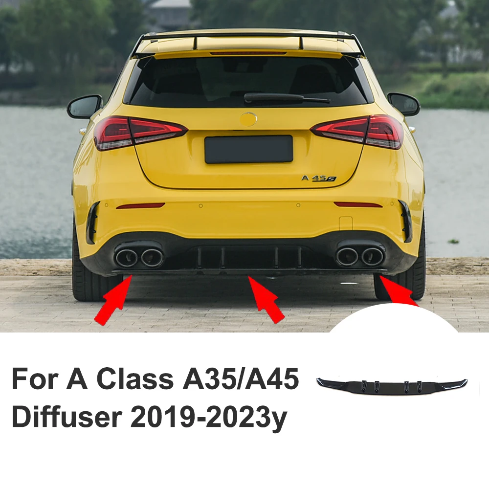 

Для Benz A Class W177 A35 A45 2019-2023 год автомобильный задний диффузор задний бампер сплиттер защита для губ