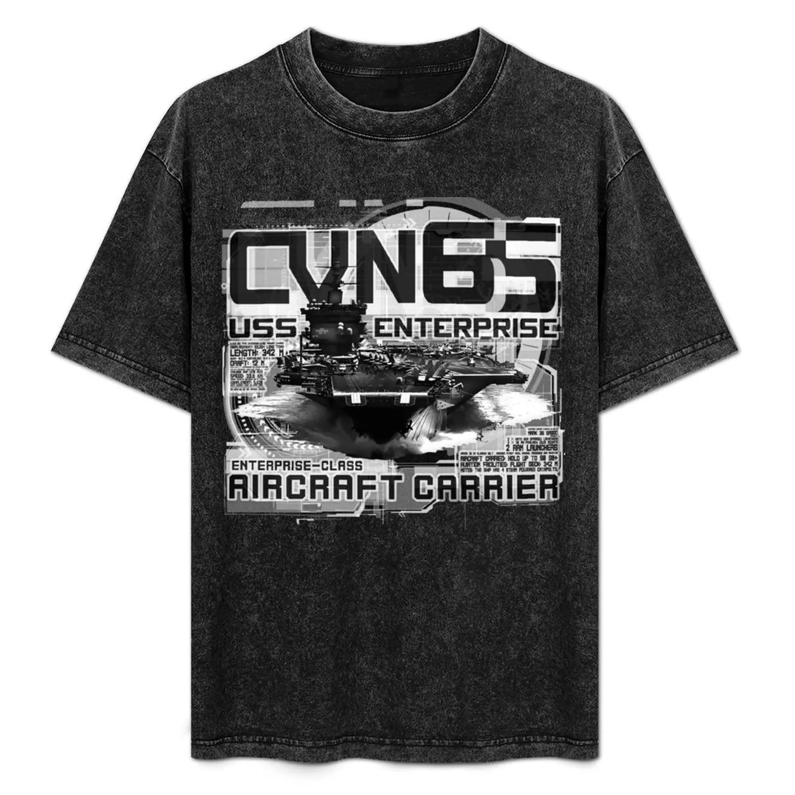 

USS Enterprise CVN-65 T-Shirt summer tops tops graphics street wear oversized t shirts for men