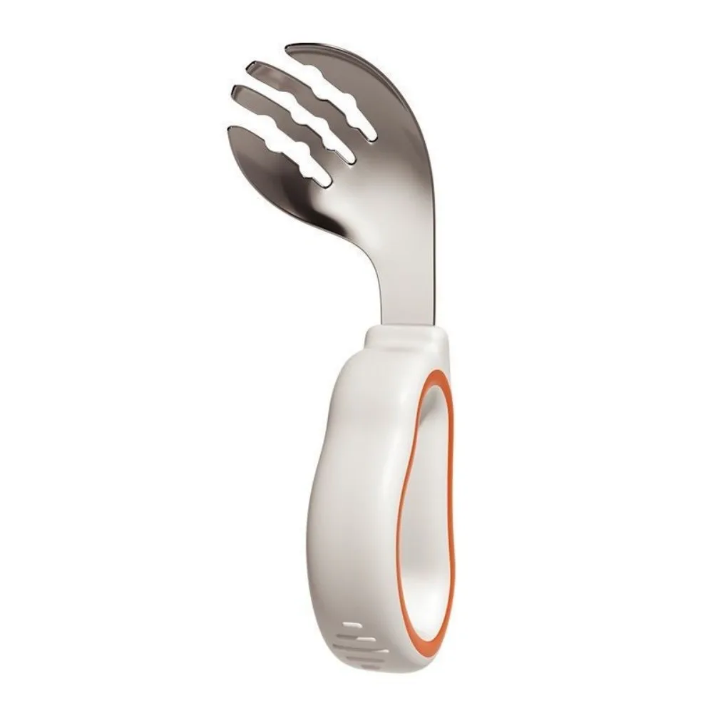 Silikon-Babygabel- und Löffel-Set aus Edelstahl 316, mit Aufbewahrungsbox, Babybesteck, sicher, kurzer Griff, Kindergeschirr