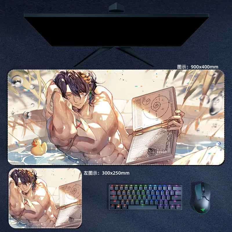 PC Game Dr Ratio Mouse Pad Honkai Star Rail Large Mousepad Computer Mouse Mat Keyboard Padding Anime Gaming Accessories Desk Mat