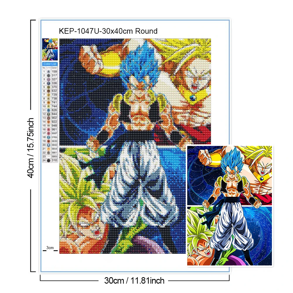 5D Diamond Painting Anime Supe - Resin Art Goku ulasan dan harga