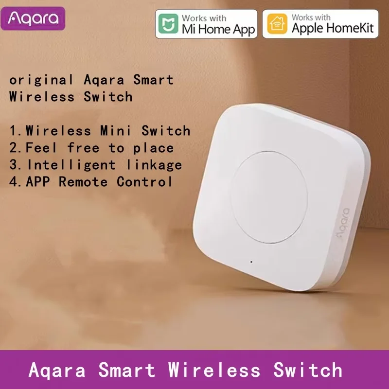 Aqara Wireless Mini Smart Switch sensore Zigbee pulsante di controllo a una chiave automazione del telecomando intelligente per Homekit Xiaomi Mijia