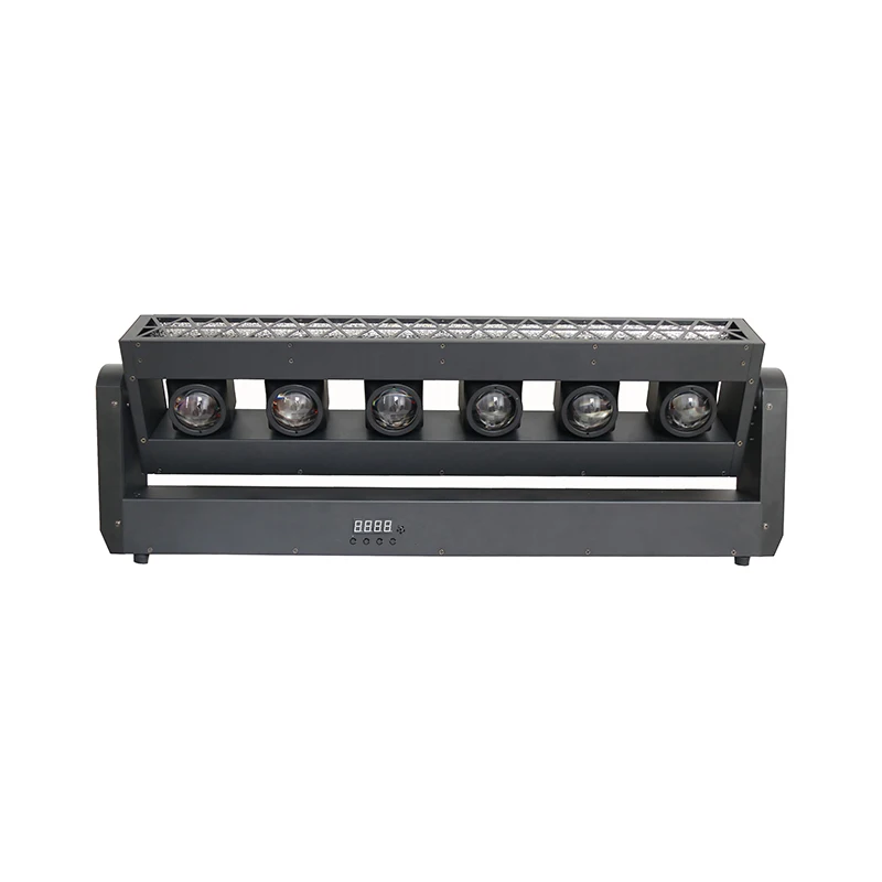 Sunart 6 Moving Heads Bar With Golden Beam Strobe 3 in 1 Fixture For DMX Stage Effect Lighting Disco DJ Events Shows Night Club