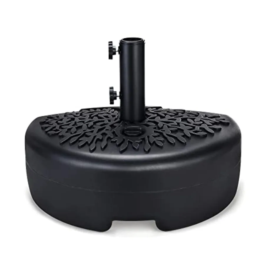 

Основание для зонта для патио, наполняемое водой или песком, 40 фунтов, 18 дюймов, для стойки диаметром до 1,9 дюйма (48 мм), УФ-стойкое