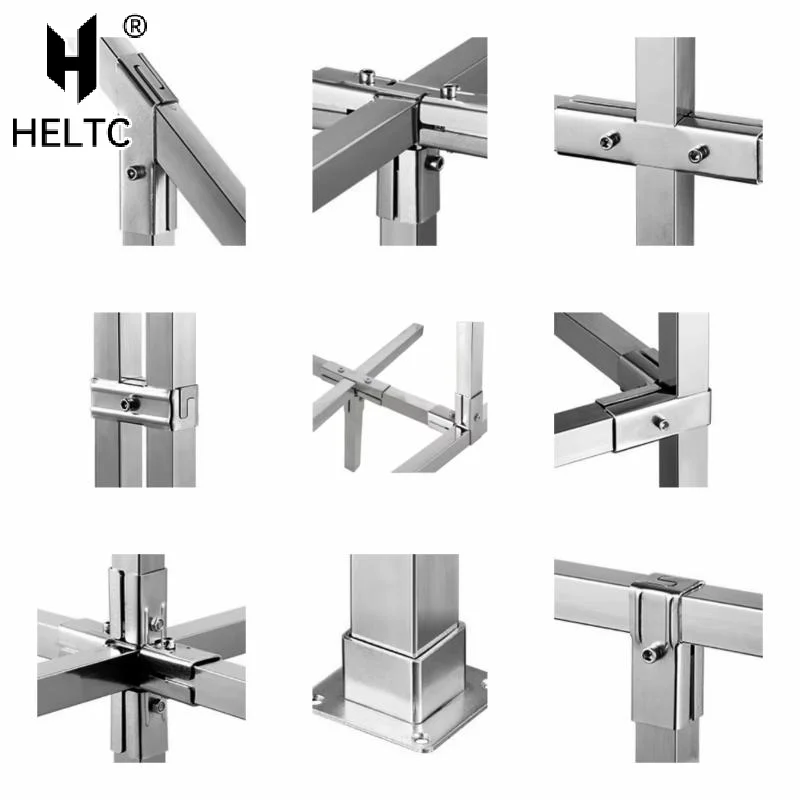 1Pcs Elbow Pipe Fixed Buckle 20x20/25x25mm Square Pipe Fitting Joint Pipe Connector Buckle Non Welding And Non Punching Bracket