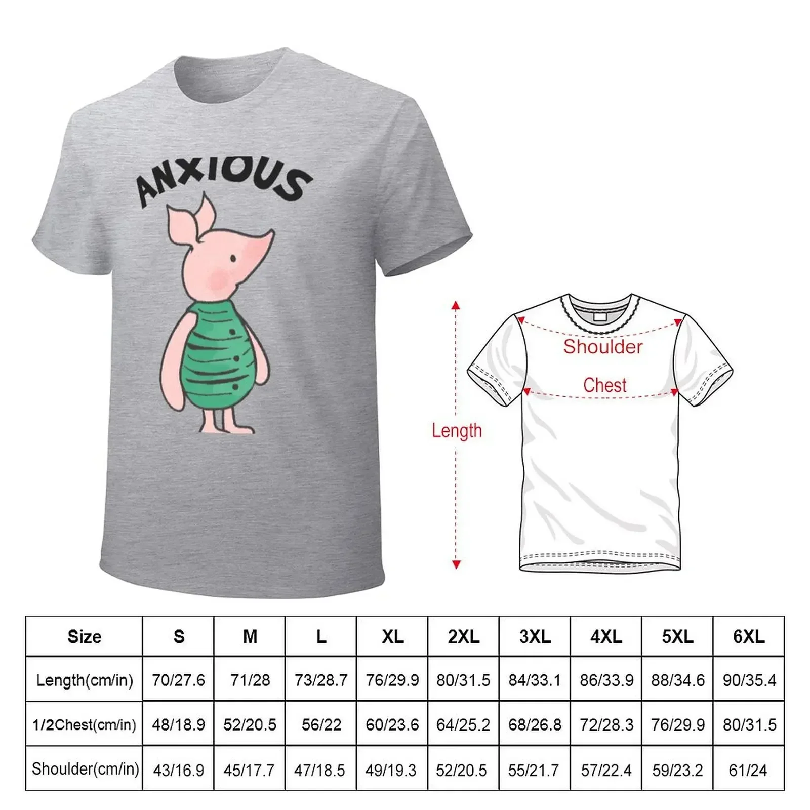 Anxious T-shirt hippie clothes anime clothes mens graphic t-shirts hip hop