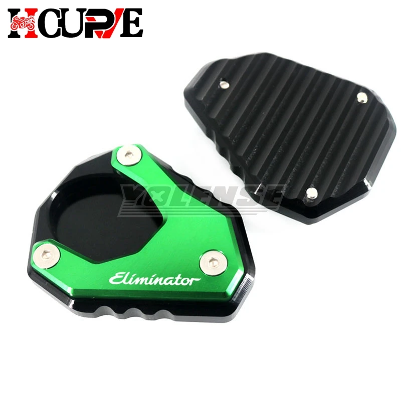 Motorcycle CNC Kickstand Foot Side Stand Enlarge Extension Plate Pad Fit For Eliminator500 Eliminator 500 2024 2025