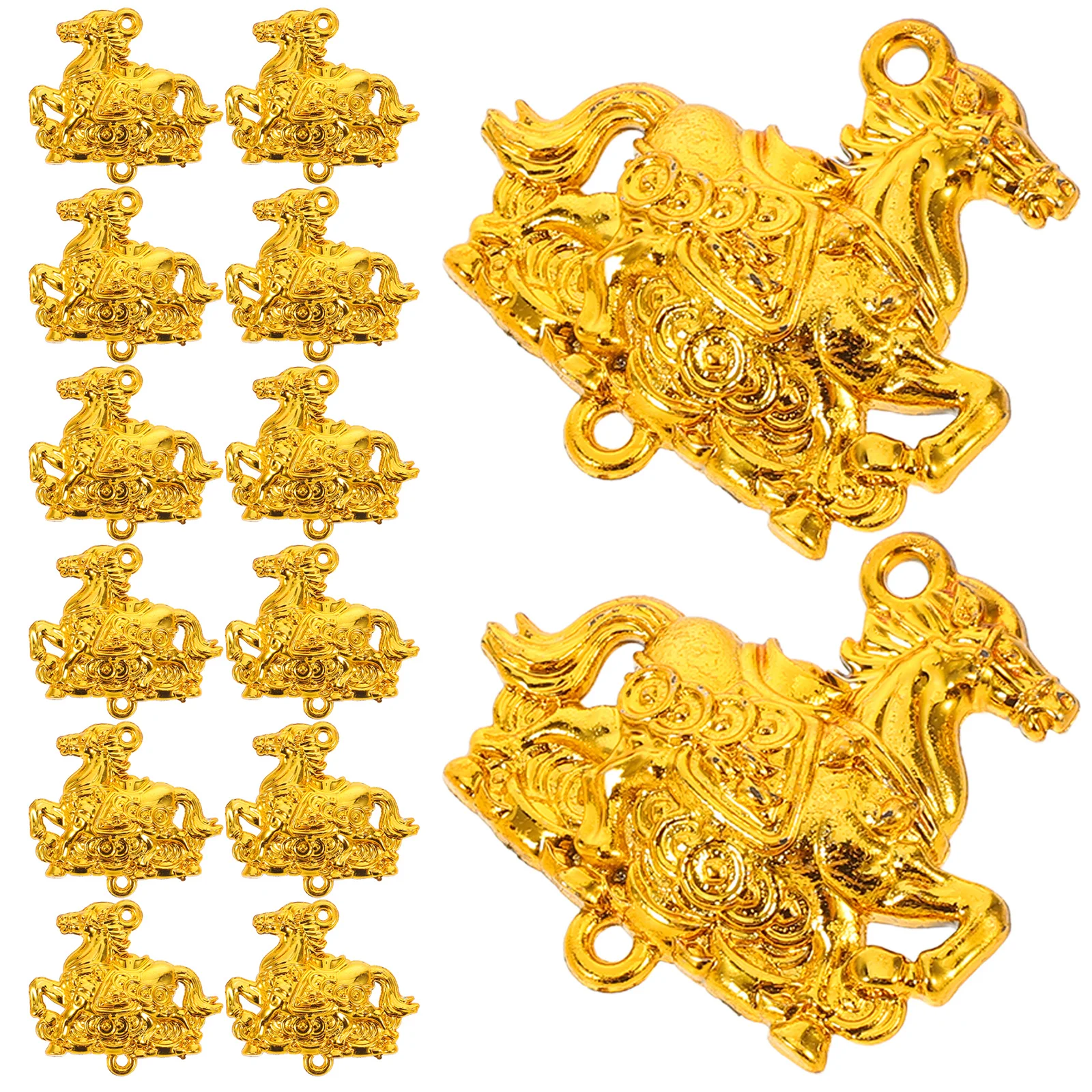 

20Pcs Horse Hanging Ornaments Chinese New Year Decoration Pendants for Keychain Bag Charm Jewelry Craft Projects