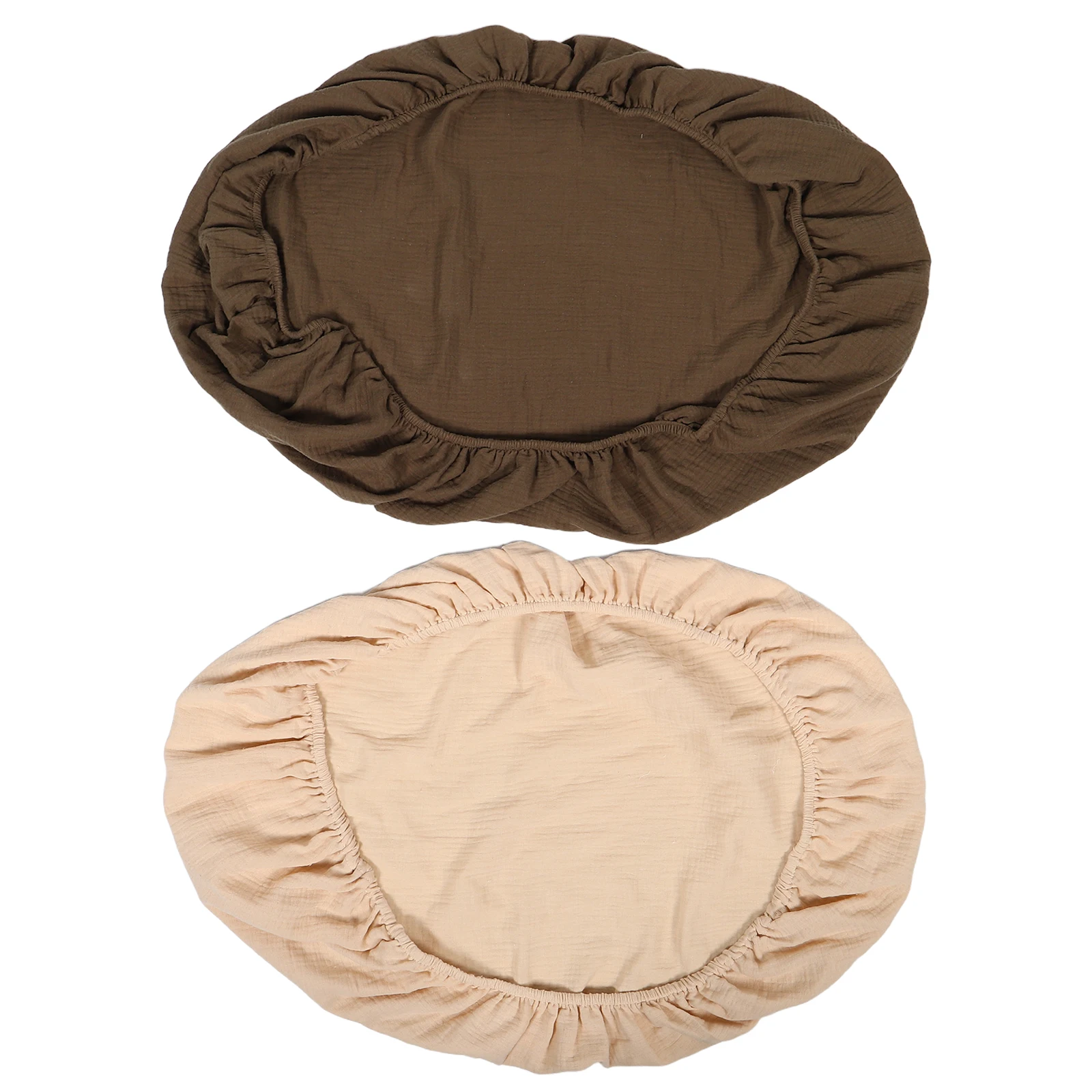 

2Pcs Baby Bassinet Sheets Soft Breathable Cotton Fitted Crib Mattress Cover Newborn Toddler Infant Pram Removable Bed Protector