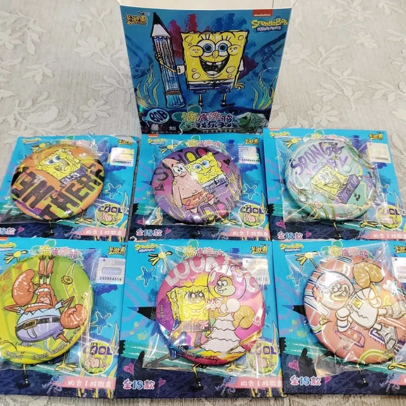 

Kayou Genuine Spongebob Squarepants Finding Fun With Underwater Graffiti Badge 6 Styles Collection Card Toys Kid Birthday Gift