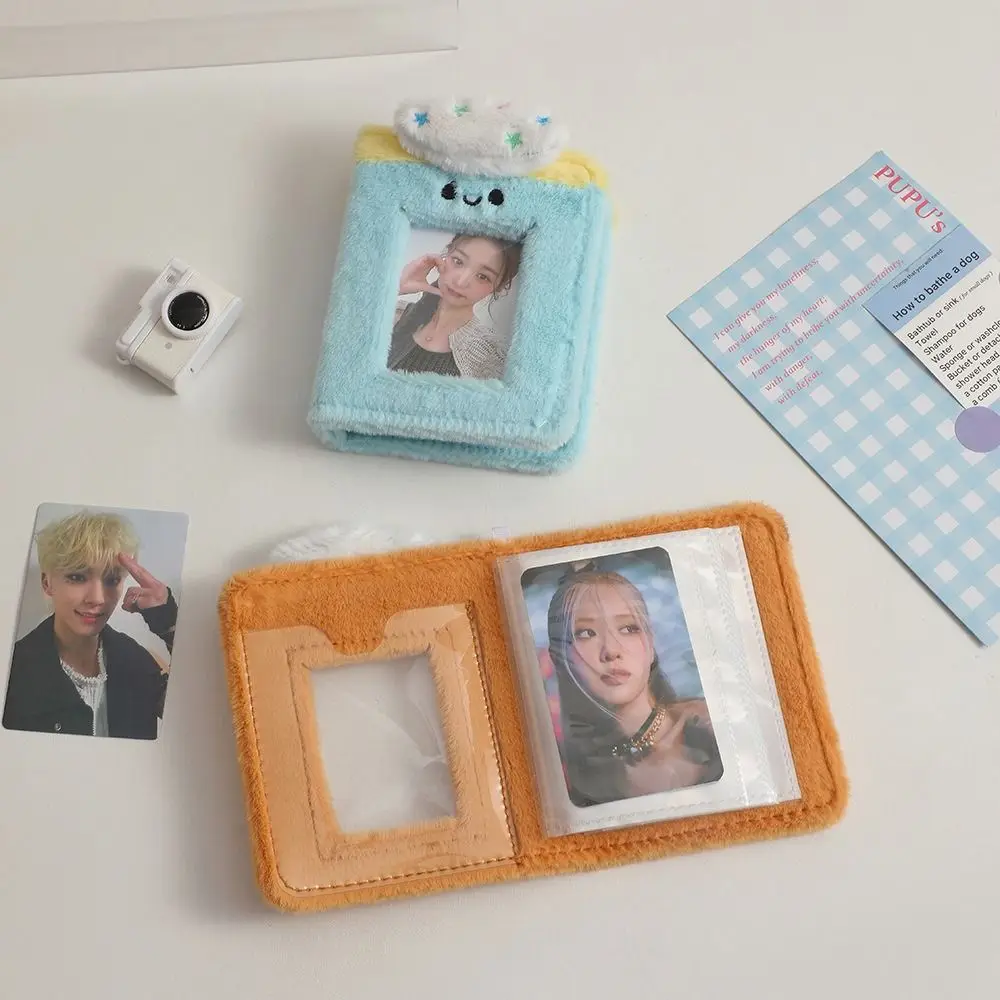 Cute Plush Cartoon Plush Photocard Holder PVC 3 Inch Idol Photo Album Binder Inner Pages Photocards Collect Volume School