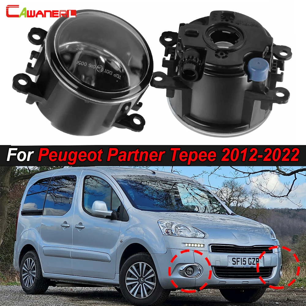 2 Pcs Car Front Bumper Fog Light Assembly Daytime Running Lamp 55W 100W For Peugeot Partner Tepee 2012-2022