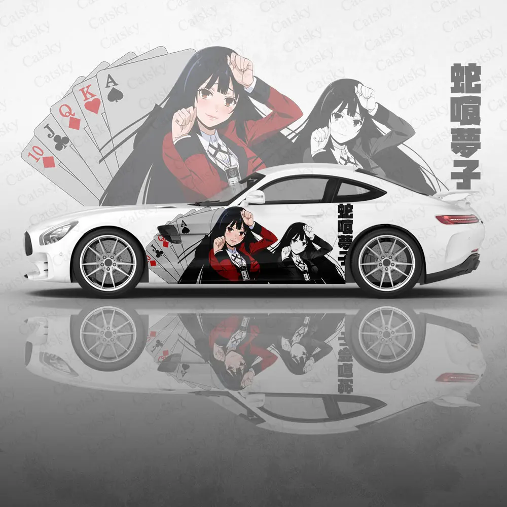 Аниме девушка Yumeko Jabami, автомобильная оболочка, защитная наклейка, креативная наклейка, модификация внешнего вида автомобиля, декоративная наклейка