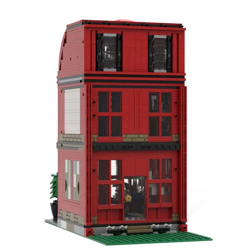 Set di Costruzioni Modulari Personalizzabili 'Casa delle Macchine Curiose e Strane' da 1441 Pezzi, Modello Creativo Fai-da-Te, Regalo di Natale