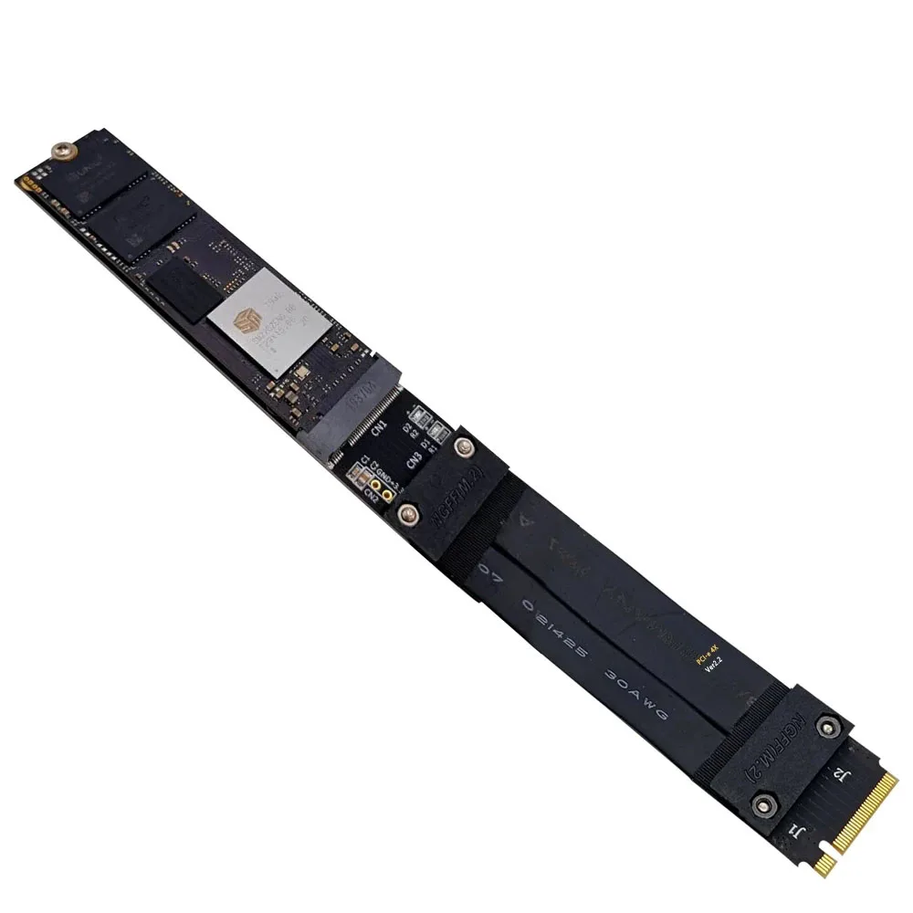 M.2 NVMe SSD Extension Cable Riser Cable M2 Extender PCIe 3.0 X4 Full Speed Riser Cable NGFF M.2 to KEY-M Solid Drive Riser Card