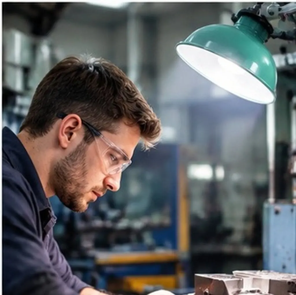 Industrial Light Fixture Shade Round Metal Lamp Cover for Machine Tools High Light Transmission Heat Resistant Workshop Lathe