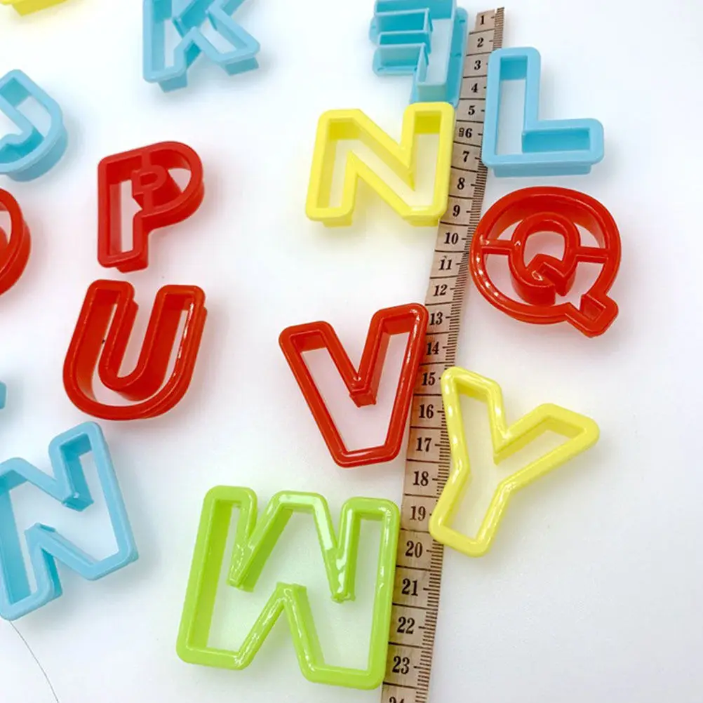 26Pcs Plasticine Alphabet Mould Set Dough Tools for Kids Educational Play Home School Daycare Creative Learning Fine Motor