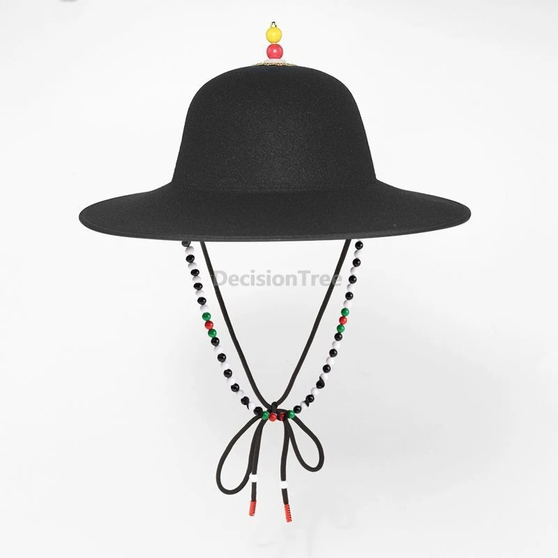 2025 الزي الصيني القديم قبعة مستديرة الحرس الملكي موحدة hanfu ملحق رئيس كوريا نمط الرجال اليومية خمر الخرز القبعات #5