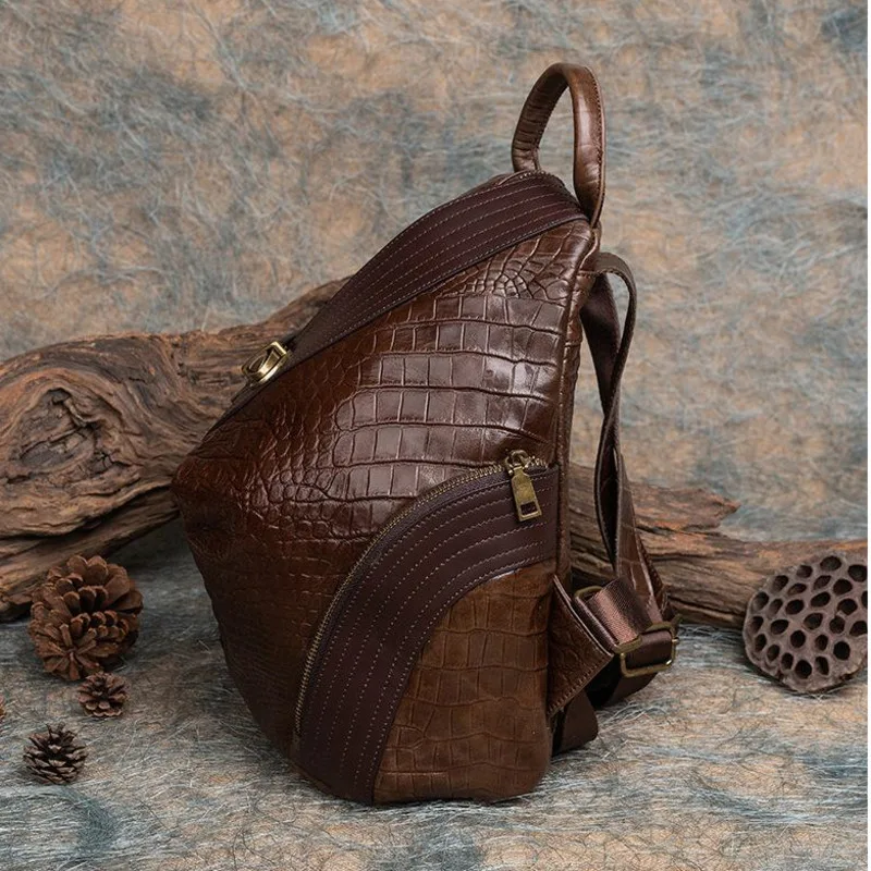 MOTAORA-mochila Vintage de cuero genuino para mujer, bolso de viaje hecho a mano de piel de vaca, bolsos de diseñador de lujo, novedad de 2024