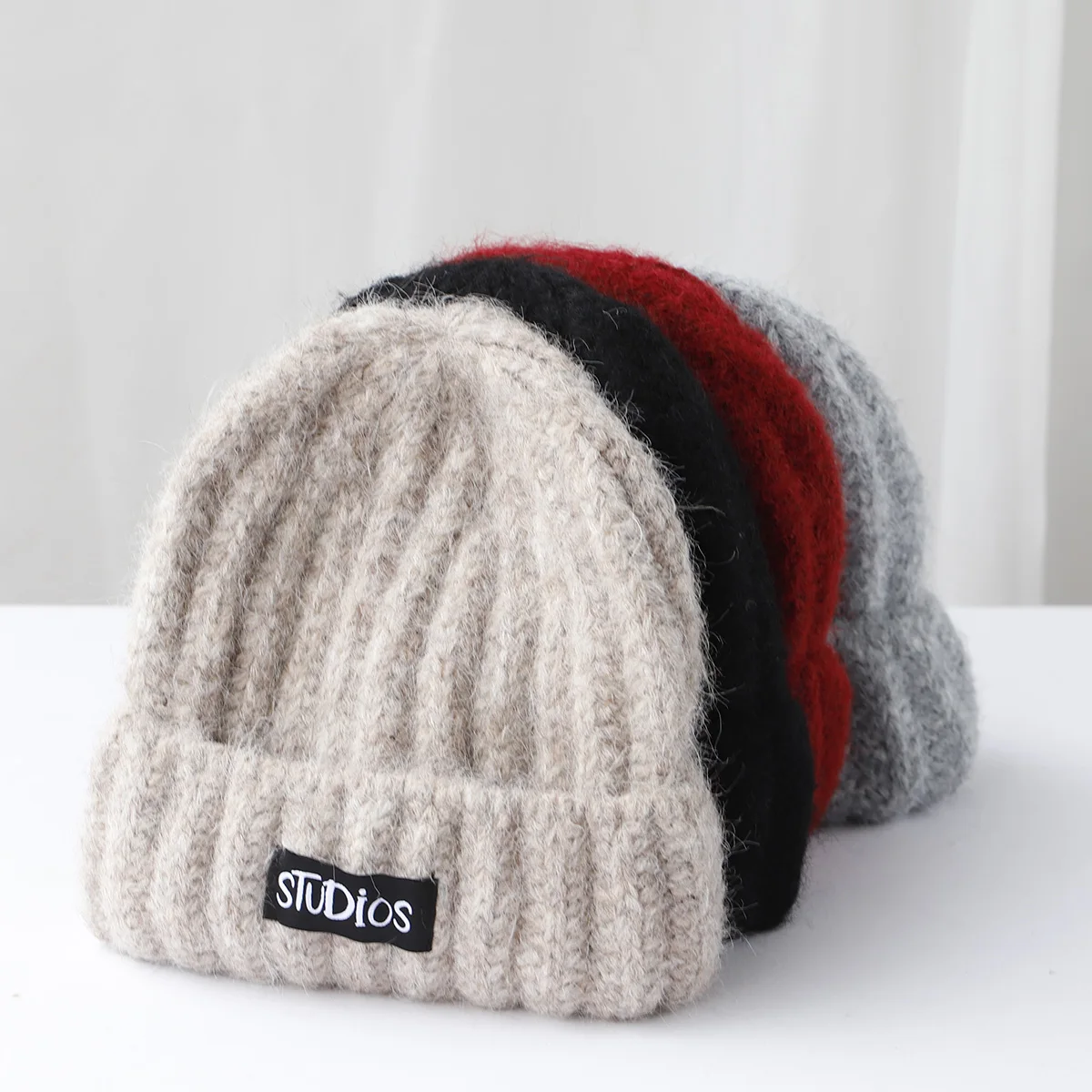 2024 new Women's Autumn Winter Thickened Warm Knit Hat Large Head Circumference Windproof Versatile Style Maternity Hat