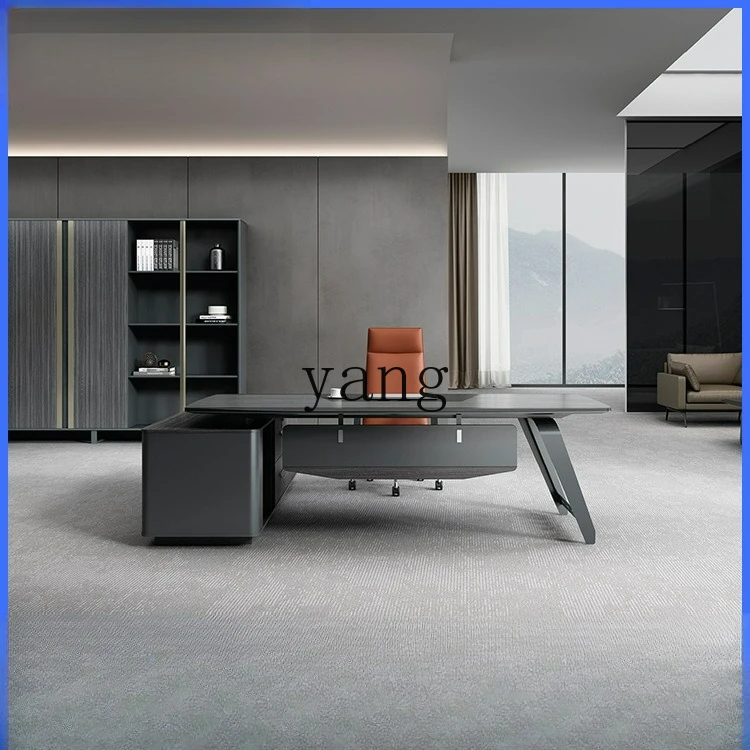 LTT office furniture stylish and simple single manager supervisor office desk and chair combination