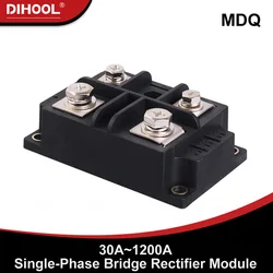 30A-1200A MDQ Single-Phase Diode Bridge Rectifier Module With Radiator 1600V Copper Base High Power AC to DC