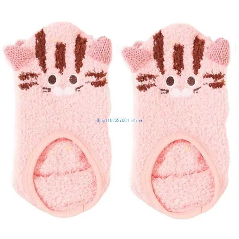 

N7YF Women Animal Fuzzy Short Slipper Socks Warm Non-Slip Hosiery