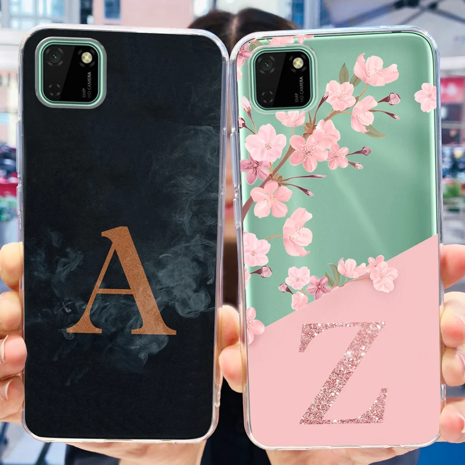 For Huawei Y5p Case DRA-LX9 Luxury Letters Cover 5.45'' Clear Silicone Phone Case For Honor 9S Honor9S DUA-LX9 Soft Fundas Coque