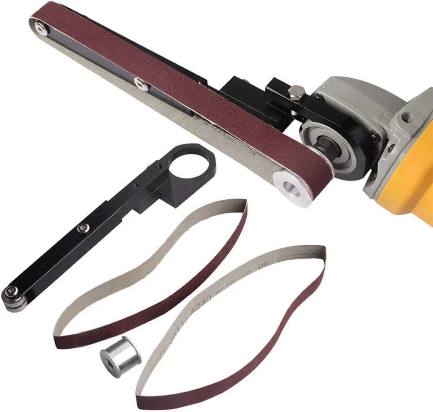 Convert angle grinder to belt sander