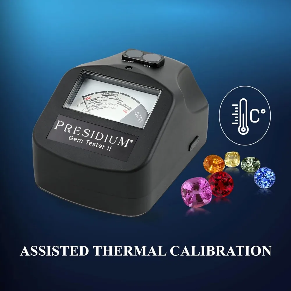 Instruments Gem Tester II with Assisted Thermal Calibration for Identifying Diamonds/Moissanites and Common Colored Gemstones