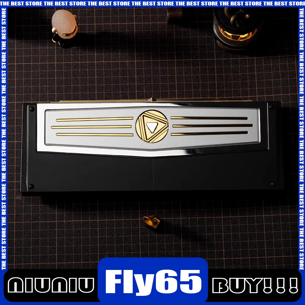 

Fly Vision Fly65 Mechanical Keyboard Aluminium Alloy Tri Mode Wireless Customized Keyboards Qmk/Viahot Swap Gasket Pc Gamer Gift