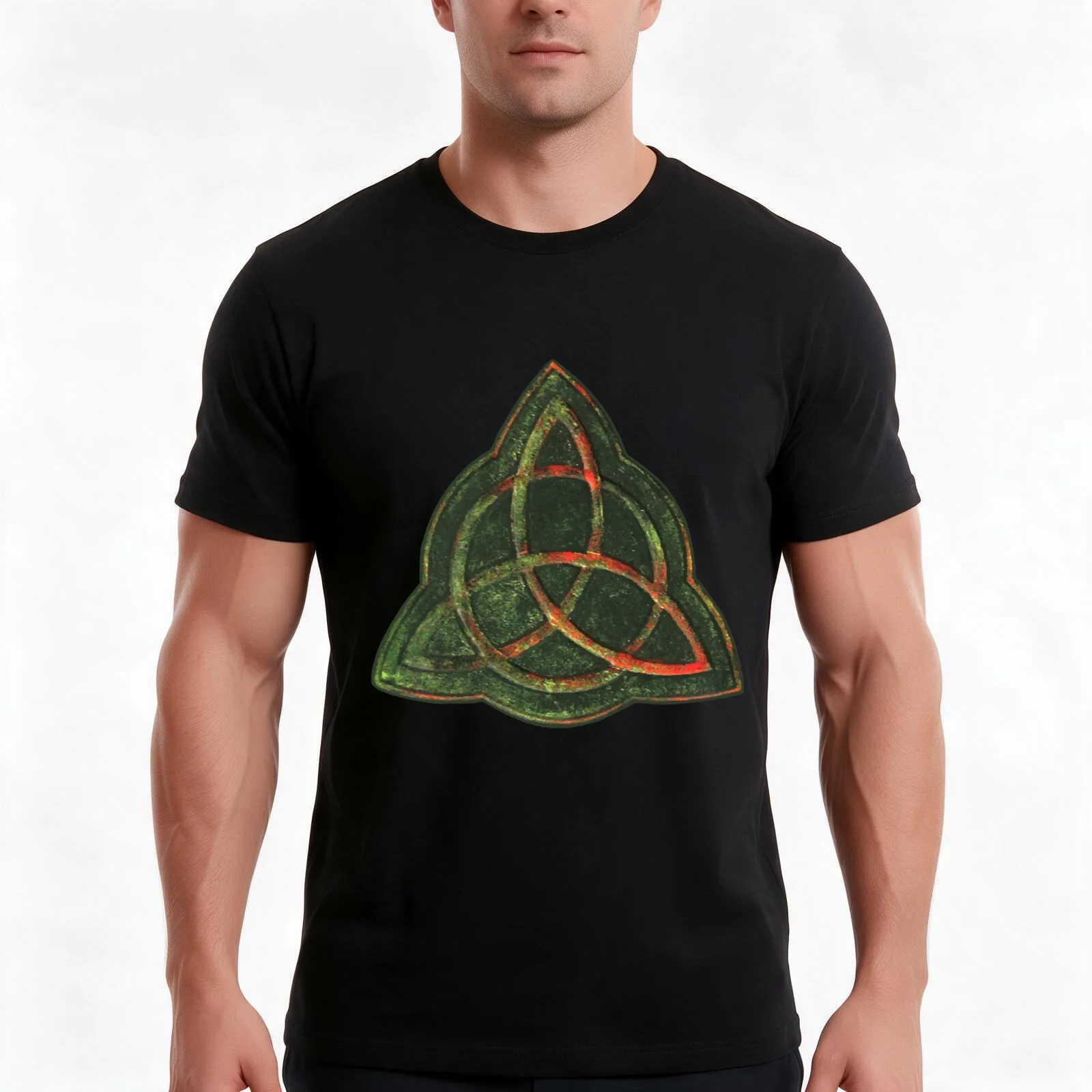 Book of Shadows - Charmed Triquetra Design T-Shirt, Summer Casual Cotton Tee, Oversized Streetwear Tops, Vintage Graphic Print