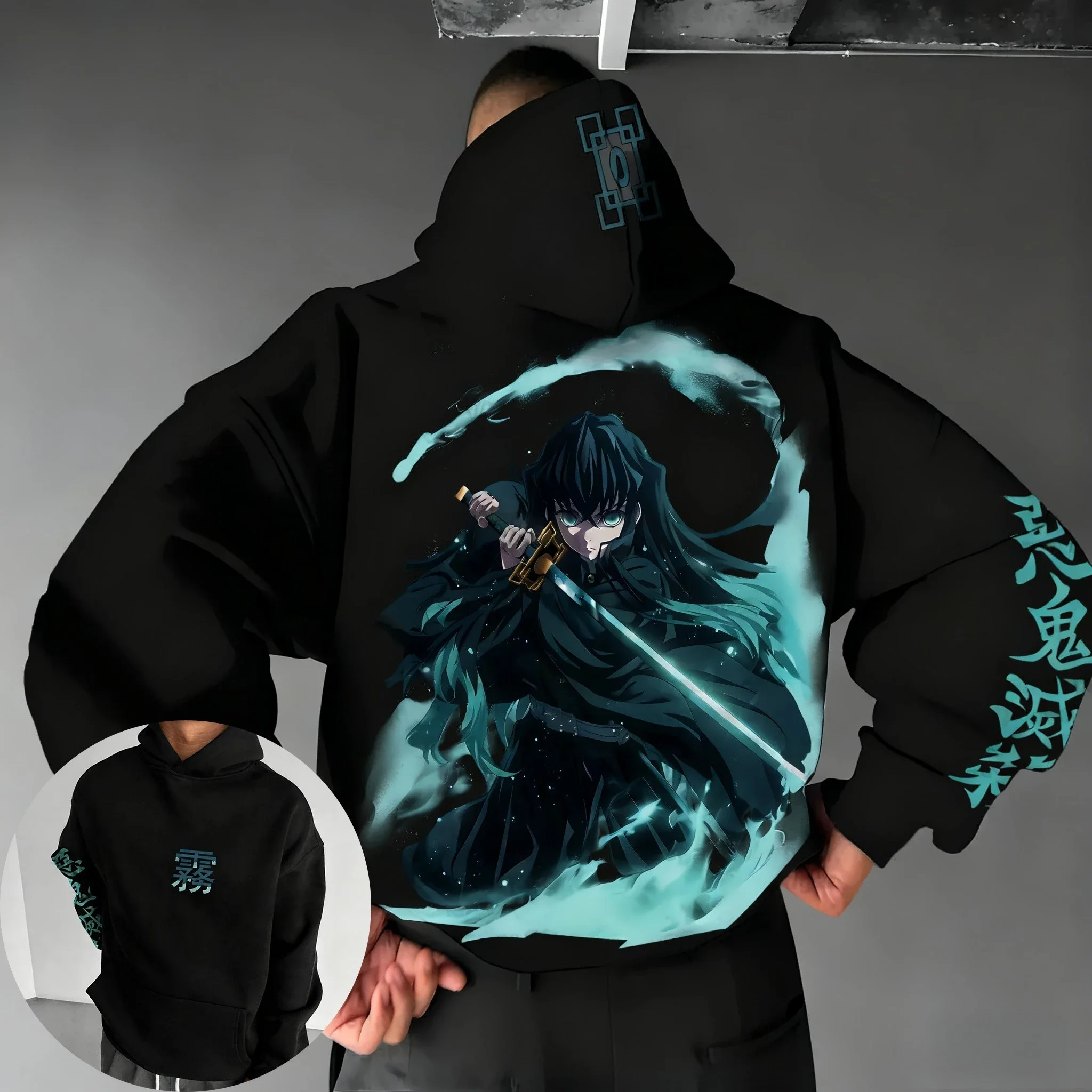 شيطان القاتل الخريف/الشتاء هوديي 2026 الرجال والنساء أنيمي مطبوعة Harajuku الرياضة غير رسمية ومتعددة الاستخدامات الوالدين والطفل #6