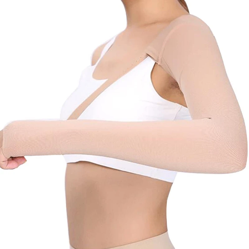 Post Mastectomy Compression Arm Sleeve Elastic Anti Swelling Elbow Palm Support Edema Swelling Lymphedema 30~40 mmHg Men Women