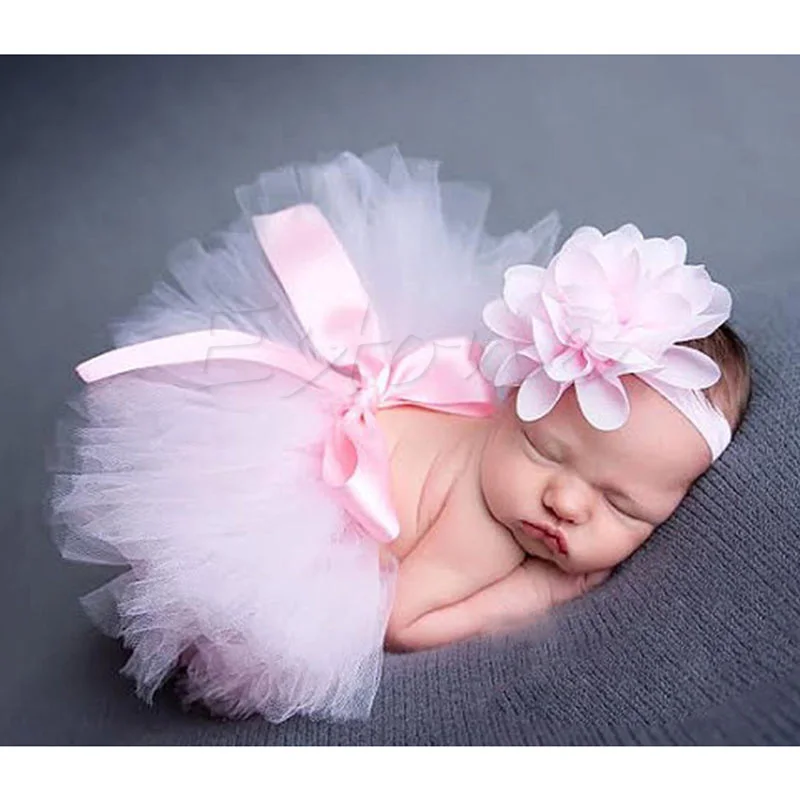 Infant Suit Newborn Cute Puffy Skirt New Born Girl Photo Photography Princess Party Summer Dress Photography Props Accessories