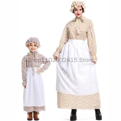 Caperucita Roja de cuento de hadas para niña y mujer, disfraz de Lobo y abuela, vestido elegante de granja Pastoral para fiesta de Halloween