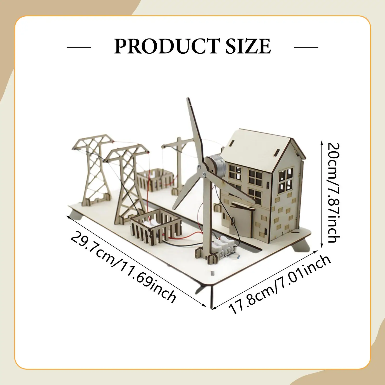 Educational Wooden Science Kit DIY Wind Turbine Model Building Toy for Children Hands on Science Experiment for Boys and Girls