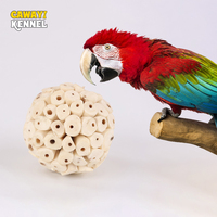 1 Pc 6cm/2.36in Bird Chew Toys Natural Sola Balls Soft Chew Shred Foraging Toy for Parrot Parrotlet Budgie Finch Macaw