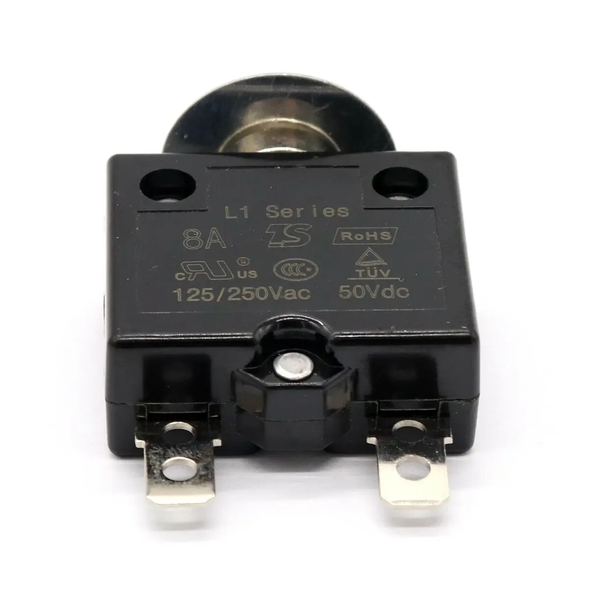 Thermal Circuit Breaker with Quick Connect Terminals Push Button for reset 5A 10A 15A 20A 25A 30A 125VAC 250VAC 50VDC