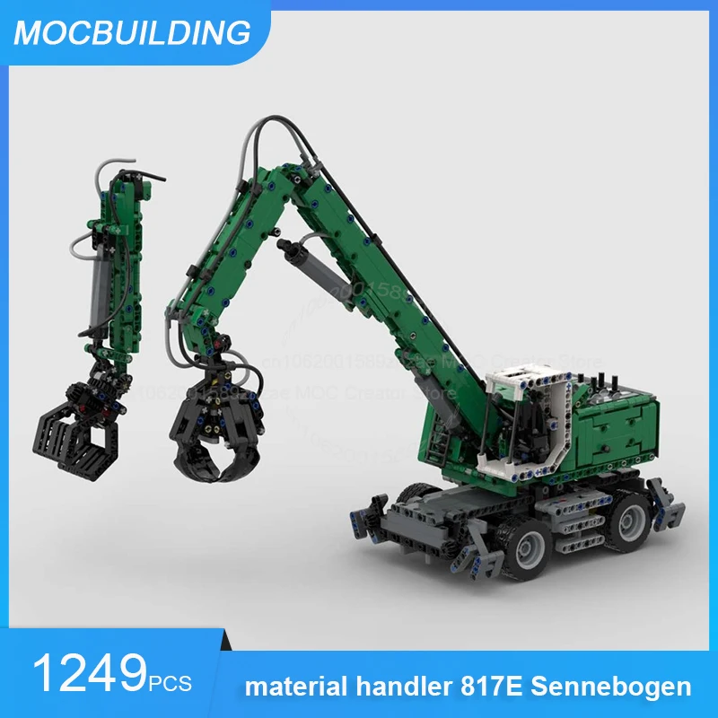 MOC اللبنات المواد المقود 817E Sennebogen 1:21 نموذج مقياس لتقوم بها بنفسك تجميع الطوب الإبداعية جمع اللعب الهدايا 1249 قطعة