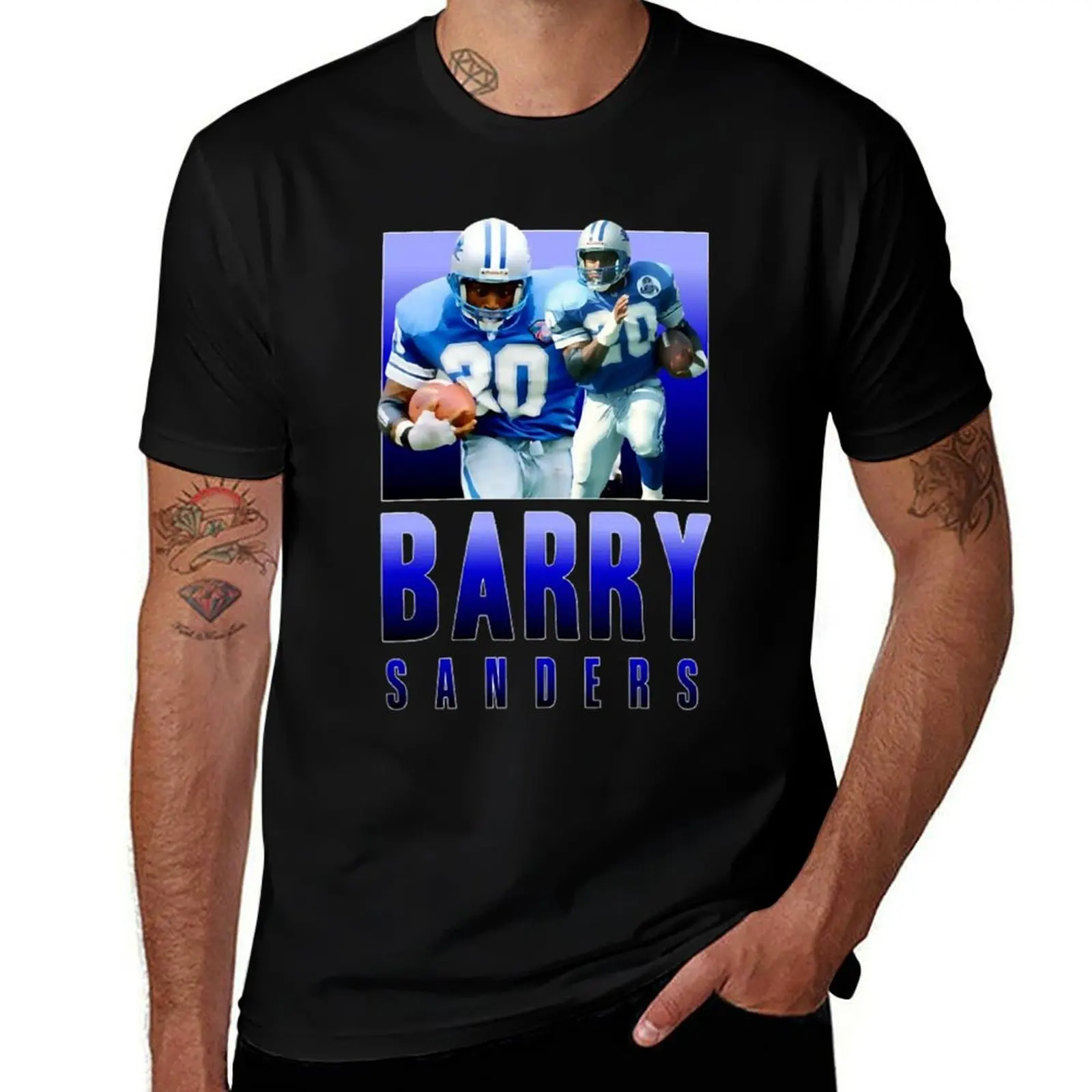 

Barry sport Sanders VINTAGE T-Shirt cotton t shirts high quality man t shirt cotton