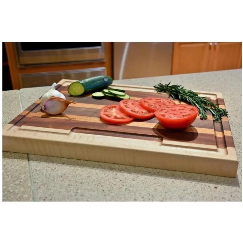 Planche à découper en bambou de qualité supérieure avec rainure à jus – Essentielle de cuisine écologique pour les chefs à la maison