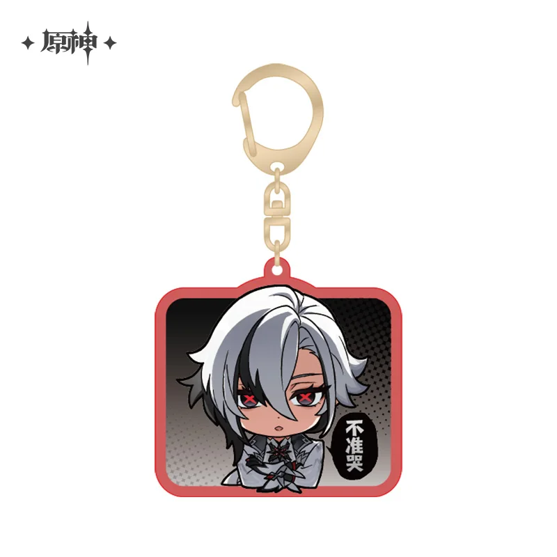 Game Genshin Impact Acrylic Keychain Charms Hanging Arlecchino Tartaglia Kawaii Cosplay Keychains Accessories Pendant Gifts Bag