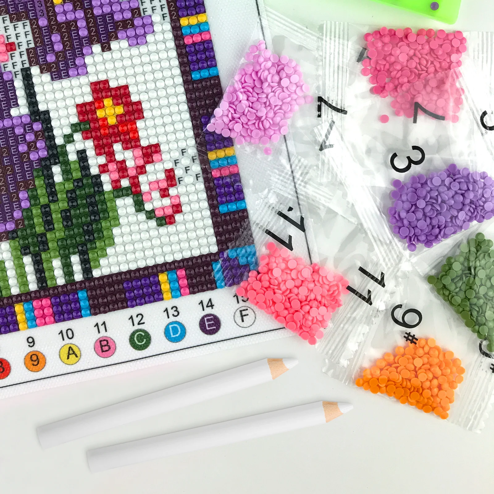 30pcs Dotting Pen For Nail Art Manicure Pencil Rhinestone Picker Tool Gems Bead Application White Nail Whitening Pencil