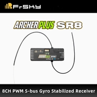 FrSky ARCHER PLUS SR8 8CH PWM S-bus Receiver with Built-in Gyro Stabilized Compatible with 2.4GHz ACCESS / ACCST D16