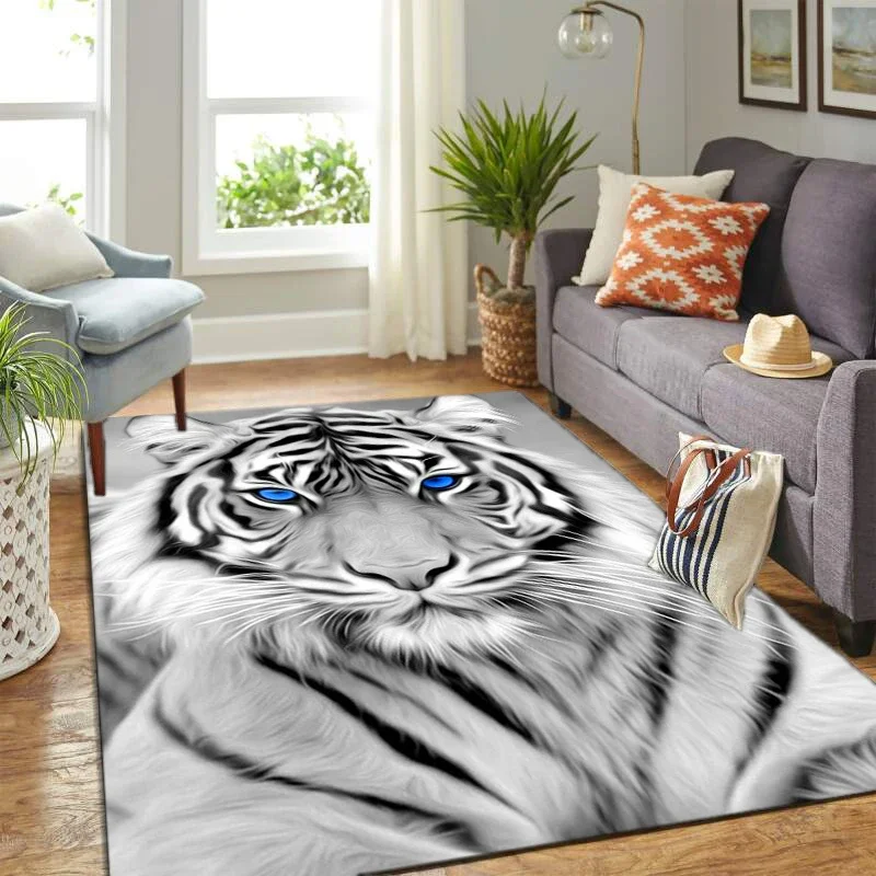 

3D Print Animal Art Carpet Tiger Carpets Area Rug for Living Room Bedroom Decorate Door Mat Kids Floor