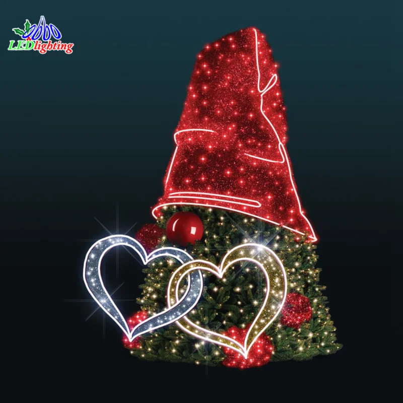 Custom. new wedding holiday LED 3D lights outdoor heart shaped arch motif light for wedding