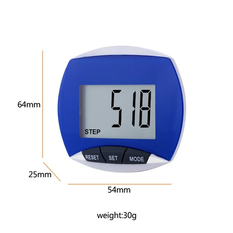 1PC Walking Step Counter 3D Pedometer Waterproof Multi-functional Movement Calories Counting LCD Display Fitness Equipments